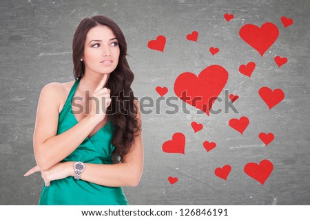 young woman wondering how is it to be in love
