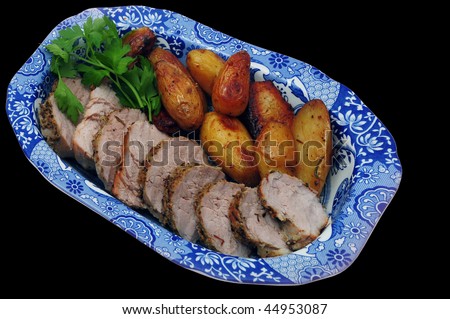 pork tenderloin with baked potato