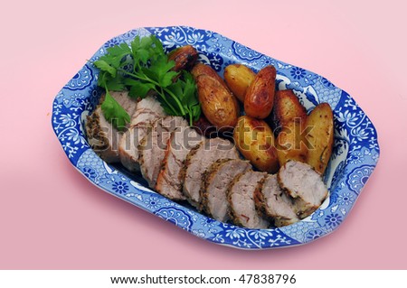 pork tenderloin with baked potato