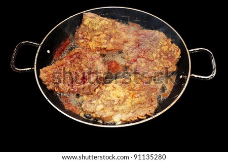beef chops in a skillet