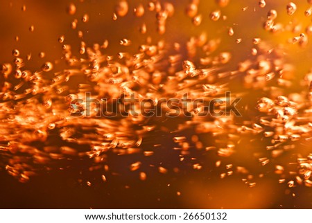 Underwater light and flowing bubbles, abstract background