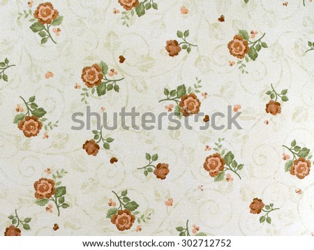 flower and heart, pattern of paper for interior decoration