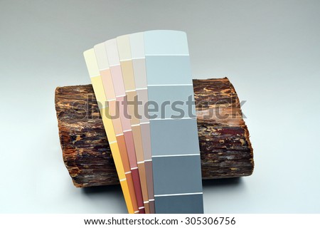 Colorful log used as inspiration for home improvement paint colors