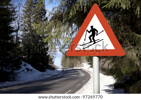 watch out for cross-skier