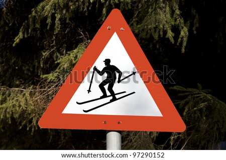 watch out for cross-skier