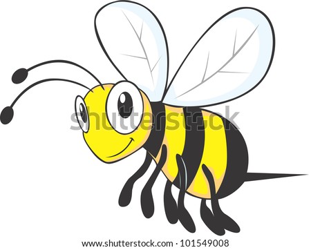 black cartoon bee