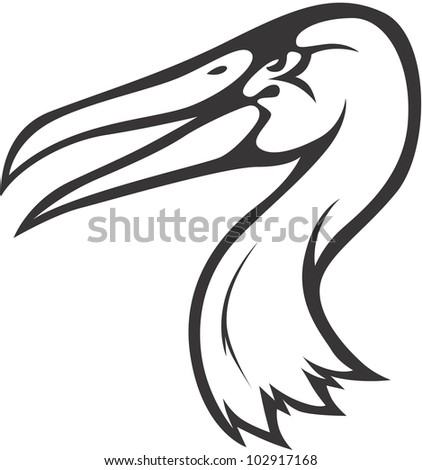 Creative Wood Stork Bird Illustration