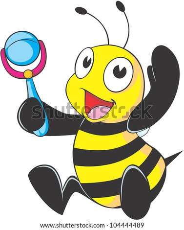 Happy Baby Bee Cartoon