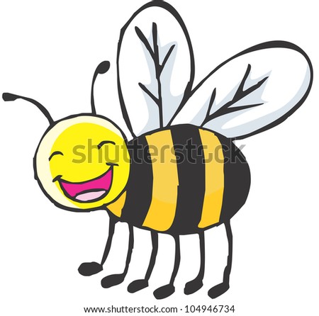 Happy Bee Illustration