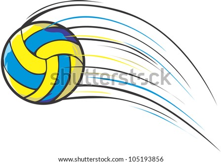 Creative Volleyball Illustration / Fast moving volleyball