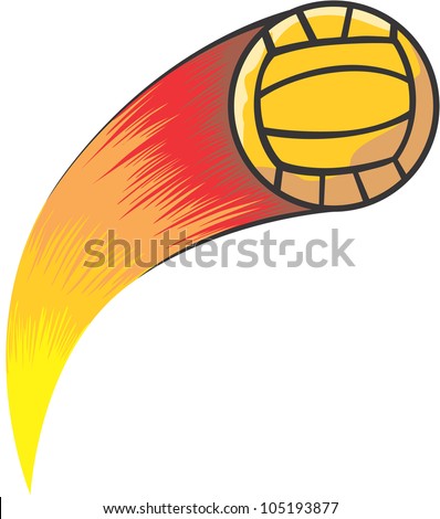 Creative Volleyball Illustration / Fast moving volleyball like a comet