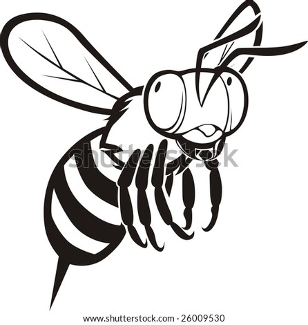 Flying Bee Stock Vector Illustration 26009530 : Shutterstock