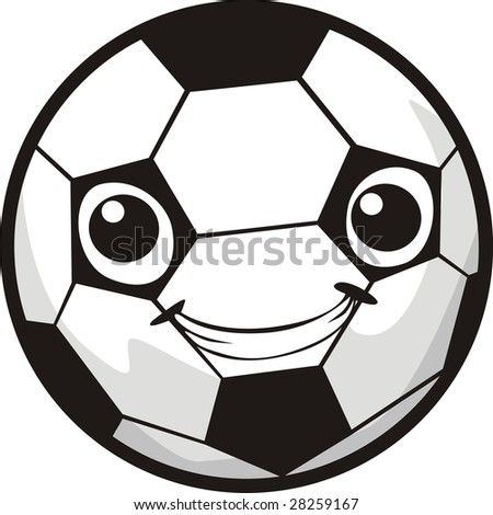 soccer ball. vector : happy soccer ball
