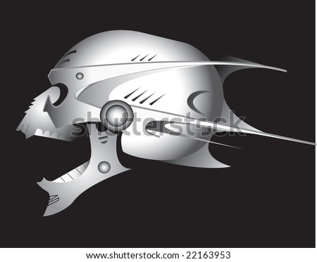 stock vector metal skull