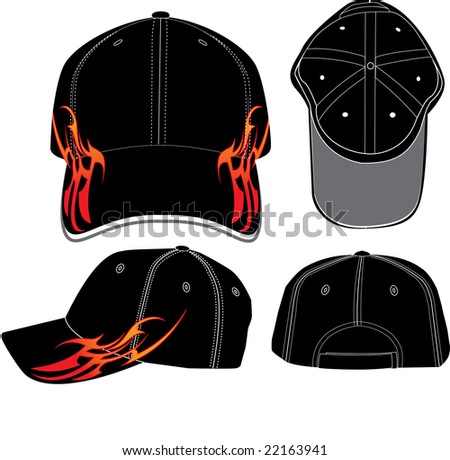 stock vector tribal flame hat