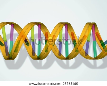 stock photo : 3d DNA strand on