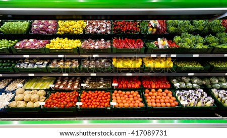 Realize the products in the supermarket
