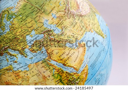 macro globe map in turkish
