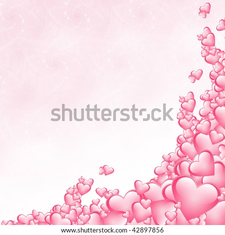 Pink Heart Background on Pink Hearts Background For A Valentine S Card Stock Photo 42897856