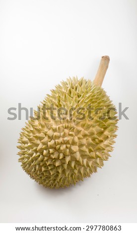 durian in thailand white background