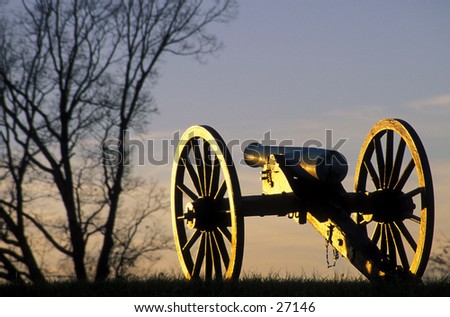 Civil War cannon on Manassas (Bull Run) battlefield, Manassas, Virginia