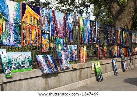 Paintings for sale - Jackson Square - New Orleans, LA