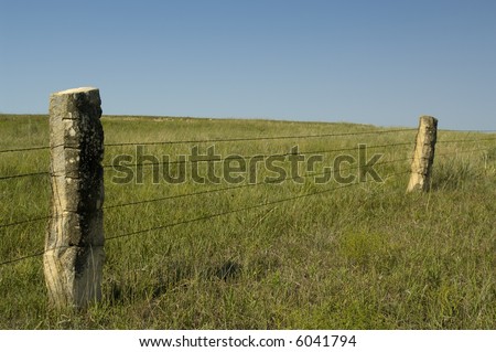 Stone fence posts - near Alexander, Kansas