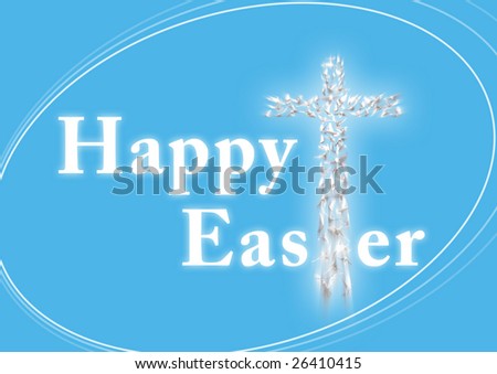 happy easter cross. stock photo : Happy Easter