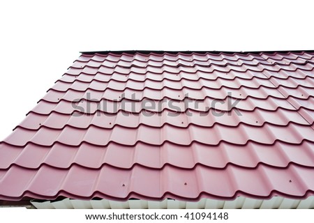 part of roof made of corrugated iron