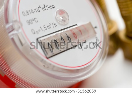 a macro shot of a water meter