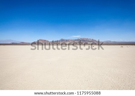 Silurian dry mud flat lake bed near Death Valley in California\'s vast Mojave desert.