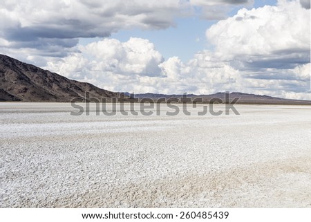 Drought stricken dry lake bed in California\'s Mojave Desert National Preserve.