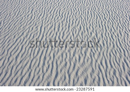 Sand patterns at white sands national park in New Mexico.