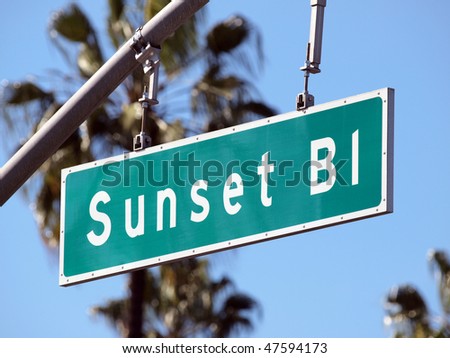 sunset blvd street sign