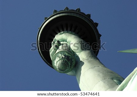 statue of liberty torch hand. statue of liberty torch hand.