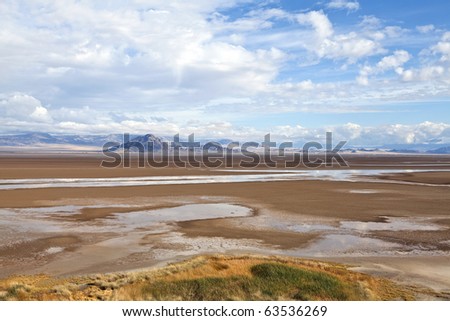 Zzyzx dry lake after a thunderstorm, deep inside California\'s Mojave Desert.
