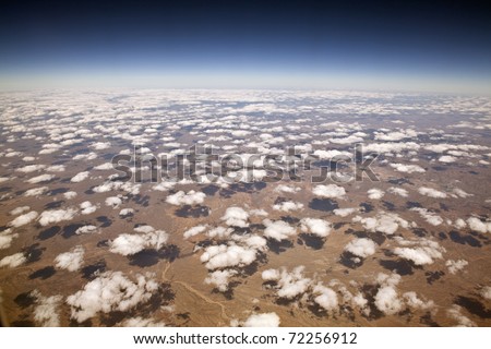 Decorative Clouds over the arid deserts of New Mexico.