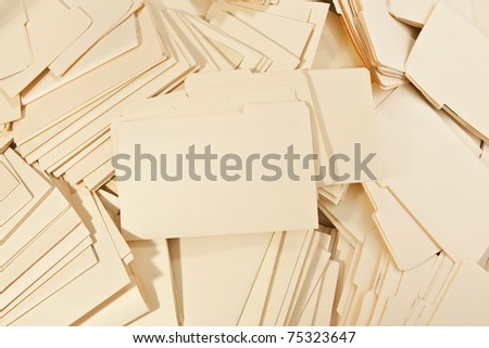 Messy pile of Legal File Folders