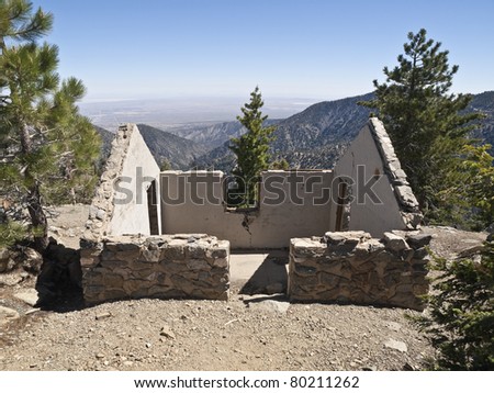 Mountain Ruin on top of Mt Islip in the Angeles National Forest in Southern California.
