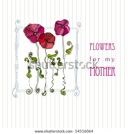 cute abstract greeting design for mother\'s day | for vector version see my gallery