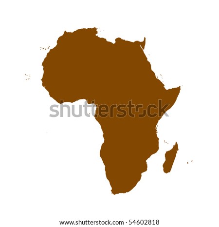 Vector Africa Detailed Map Silhouette - 54602818 : Shutterstock