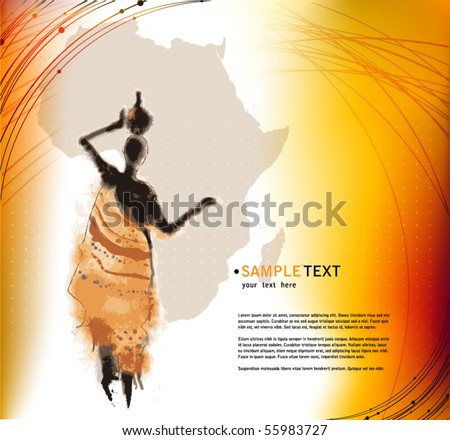 Africa Map Abstract