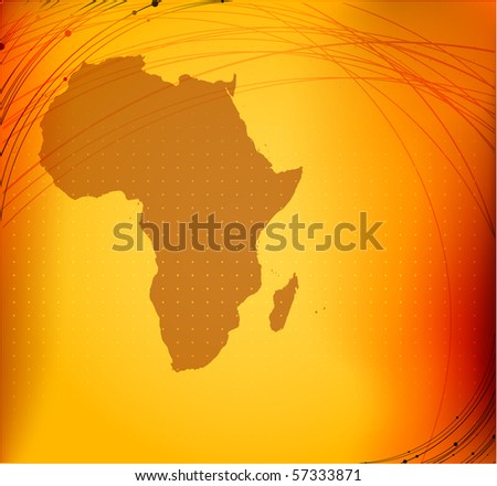 elegant abstract background with Africa map silhouette | for vector version see my gallery