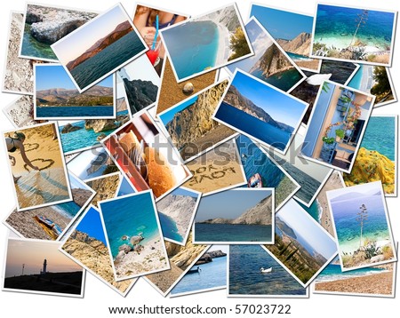Sea holiday postcards