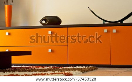 Orange Lounge room