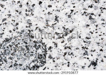 Close-up of granite slab patterns, black and white