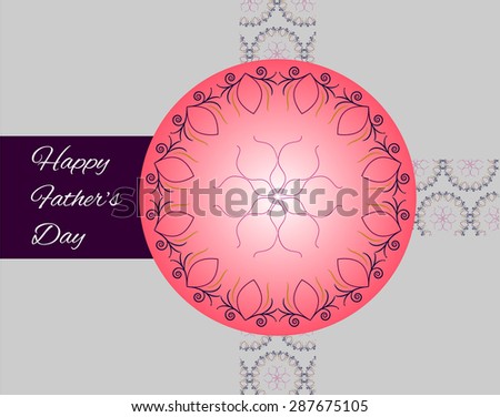 Happy fathers day family holiday greeting card