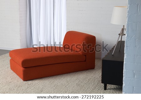 Orange lounge isolated
