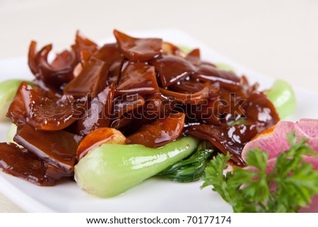 food in china-vegetable fried pig stomach
