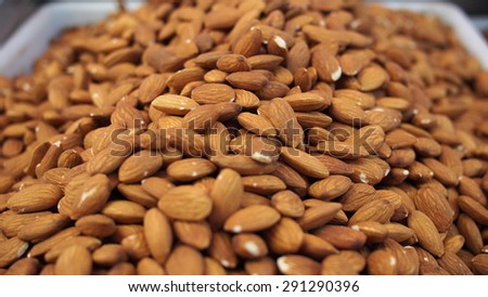 Healthy peeled almonds